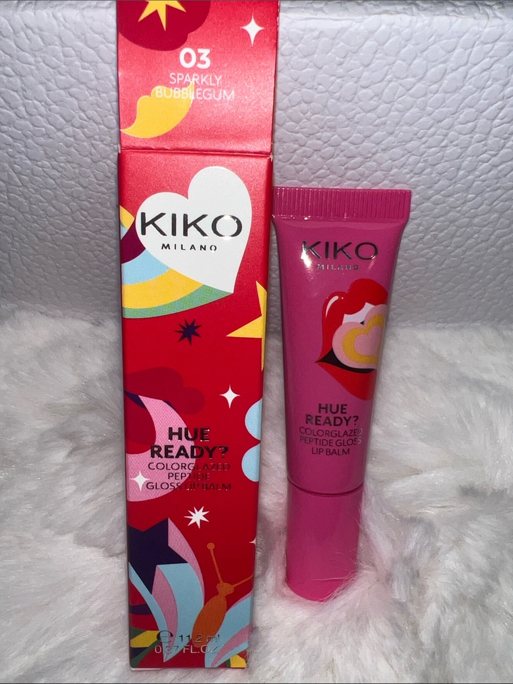 Milano Hue Ready? Colorglaze Peptide Gloss Lip Balm - Sparkly Bubblegum